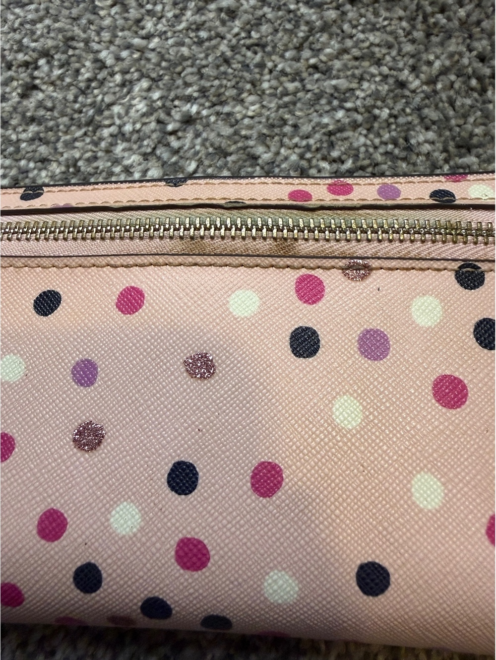 Kate Spade New York Pink Polka Dot Leather Wallet - Picture 9 of 10